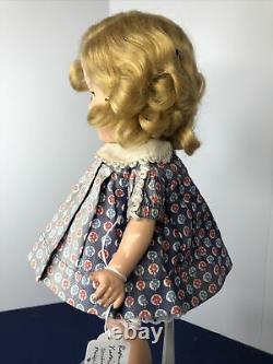 13 Antique Ideal Compo Shirley Temple 13 Doll With Clear Eyes Original Dress #Co