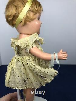 13 Antique Ideal Shirley Temple Flirty Eyes Compo Original Dress, Wig As Is #Mi