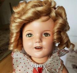 13 Ideal 1930's Shirley Temple Composition Doll Orig. Box & Pin & Photo Curlers