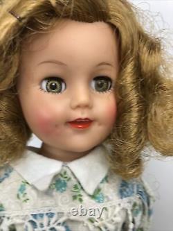 15 Vintage Ideal Shirley Temple Doll Vinyl Original Blue Floral Dress Tagged CO