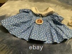 17 inch Shirley Temple tagged dress with slip and button
