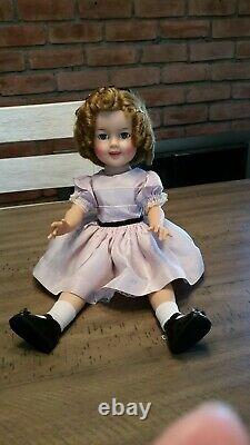 17 vintage vinyl Ideal Shirley Temple Doll with Tagged Dress 1957