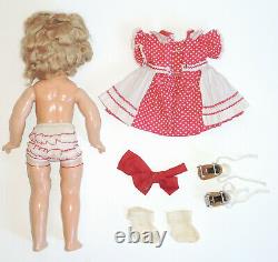 18 1930s IDEAL Composition SHIRLEY TEMPLE Roller Skater Doll with orig Mohair Wig