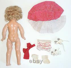18 1930s IDEAL Composition SHIRLEY TEMPLE Roller Skater Doll with orig Mohair Wig