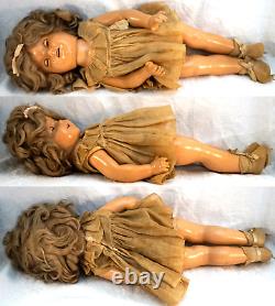 18 1934 Antique Ideal Shirley Temple Composition Doll Clothes Tag Sleepy Eyes