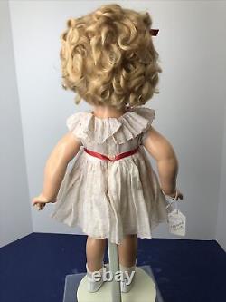 18 Antique Ideal Compo Shirley Temple Doll 1935 All Original Polka Dot #Sc5