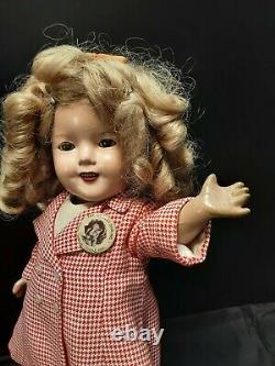 18 Shirley Temple Doll Marked IDEAL 1930s Composition Nice Clothes