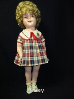 18 Vintage Composition Shirley Temple Doll With Orig Clothes 1930s Ideal Toy Co