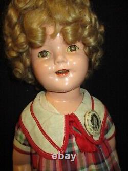 18 Vintage Composition Shirley Temple Doll With Orig Clothes 1930s Ideal Toy Co