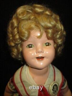 18 Vintage Composition Shirley Temple Doll With Orig Clothes 1930s Ideal Toy Co