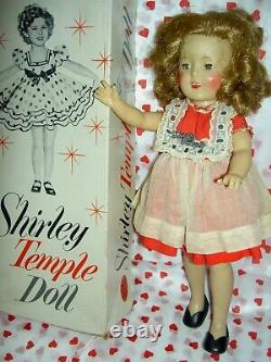 18 compo. Signed Ideal Shirley Temple doll, all original MUSIC dress tgd. 18