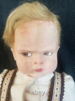 1930 Lenci Italian Felt 1500 Series Grumpy Child Doll 17