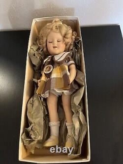 1930's 16 IDEAL SHIRLEY TEMPLE Composite Articulated Doll Original Box