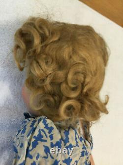 1930's 18 Composition Ideal Shirley Temple with old & new Dress Button