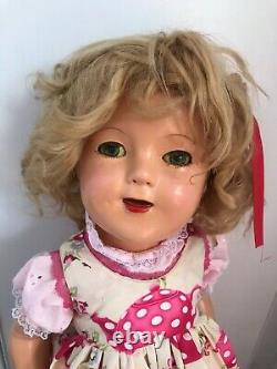 1930's AMERICAN IDEAL SHIRLEY TEMPLE ANTIQUE COMPOSITION DOLL