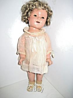 1930's Composition Shirley Temple Ideal Doll 18 Pre-owned