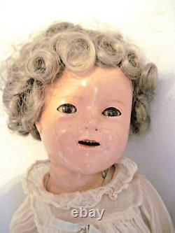 1930's Composition Shirley Temple Ideal Doll 18 Pre-owned