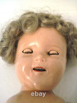 1930's Composition Shirley Temple Ideal Doll 18 Pre-owned