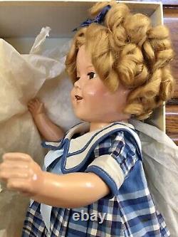 1930's IDEAL SHIRLEY TEMPLE 16 COMPOSITION DOLL WITH BOX