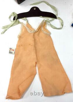 1930's Ideal 15.25 Shirley Temple Composition Doll with tagged outfits and Trunk