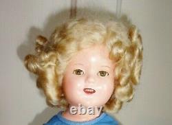 1930's Ideal 16 SHIRLEY TEMPLE Composite Doll with Global Dolls 100% Mohair Wig