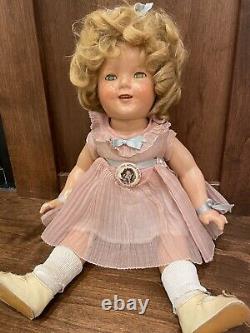 1930's Ideal Shirley Temple 18 Composition BABY TAKE A BOW Doll