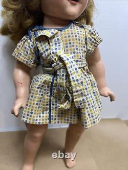 1930's Ideal Shirley Temple Composition Doll with Dress 18