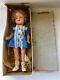 1930's Shirley Temple 16 Composition Doll In Rare Orig Blue Check Cherry Dress