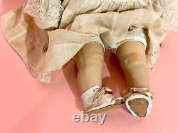 1930's Shirley Temple Baby Doll 21 Soft Body Human Hair TLC Creepy