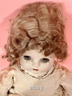 1930's Shirley Temple Baby Doll 21 Soft Body Human Hair TLC Creepy