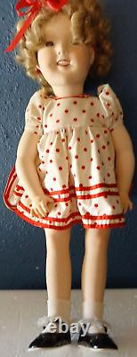 1930's Shirley Temple Doll with clothes & shoes 27/Very Nice Doll