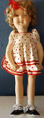 1930's Shirley Temple Doll with clothes & shoes 27/Very Nice Doll