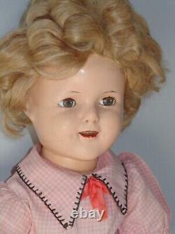 1930s Antique Ideal Composition 18 Doll Shirley Temple