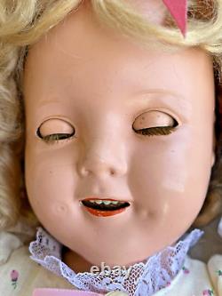 1930s Ideal 18 Composition Shirley Temple doll that was taken care of