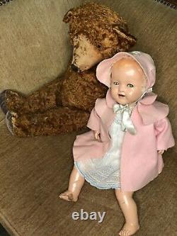 1930s Ideal Composition Doll Flirty Eye Hard to Find SHIRLEY TEMPLE BABY 22