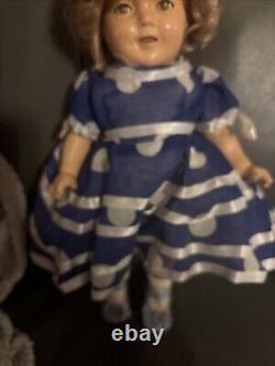 1930s Marked 13 Shirley Temple Doll With Original Outfit & Skates