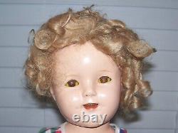 1930s Shirley Temple Composition Doll 18 Marked Ideal on Neck