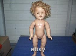 1930s Shirley Temple Composition Doll 18 Marked Ideal on Neck