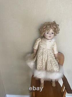 1930s Shirley Temple Curly Top Flirty Eyes Doll Quilted Dress Leather Shoes-29