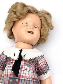 1930s Vintage 18 Shirley Temple Composition Doll Marked Ideal N&T