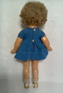 1934 18 Composition Ideal First Run COPN&T Shirley Temple Doll in Scottie Dress
