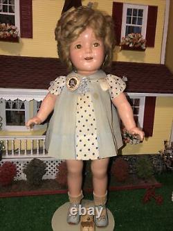 1934 18 Composition Ideal First Run Shirley Temple Doll in Capt January Dress