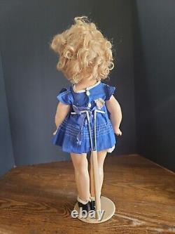 1934 Ideal 18 Composition Shirley Temple Doll in Tagged Music Note Dress