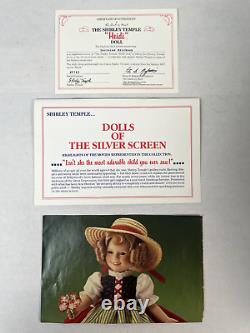 1937 Shirley Temple Heidi Porcelain Doll in Box with COA