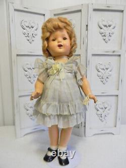 1940's Original 20 Miss Charming Shirley Composition DollOpen MouthSleep Eyes