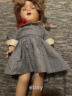 1940's vintage shirley temple composition doll