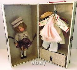 1950's IDEAL SHIRLEY TEMPLE 12 VINYL DOLL IN METAL TRUNK TAGGED OUTFITS & MORE