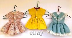 1950's IDEAL SHIRLEY TEMPLE 12 VINYL DOLL IN METAL TRUNK TAGGED OUTFITS & MORE