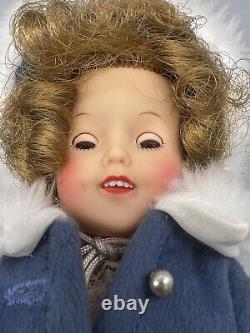 1950's Vintage Ideal Shirley Temple Doll ST-12 Blue Coat Fur Trim Hat 12 IN Doll