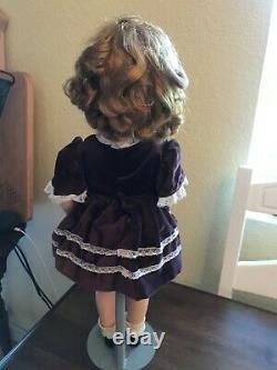 1950s Ideal ST-19-1 Shirley Temple Doll Wearing Plaid 2 Piece With Original Pin